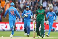 BIRMINGHAM, ENGLAND - JUNE 15:  Soumya Sarkar of Bangladesh hads back to the pavillion after being bowled by Bhuvneshwar Kumar of India during the ICC Champions Trophy Semi-Final match between Bangladesh and India at Edgbaston on June 15, 2017 in Birmingham, England.  (Photo by Michael Steele/Getty Images)